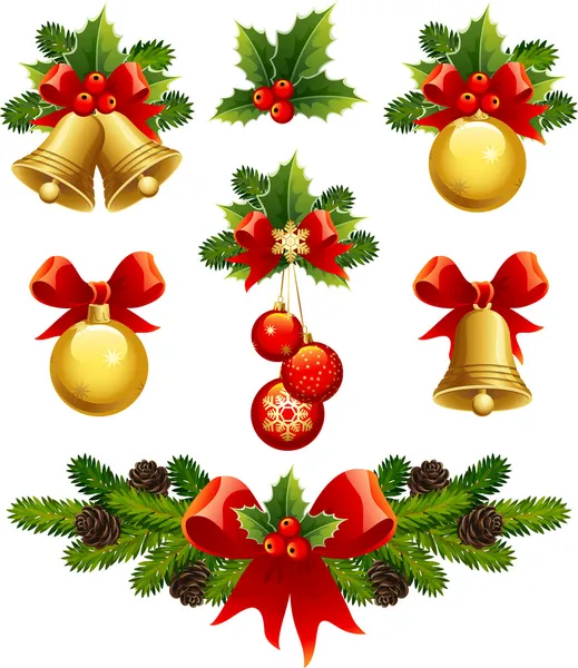 Ornamentos de Natal —  Vetores de Stock