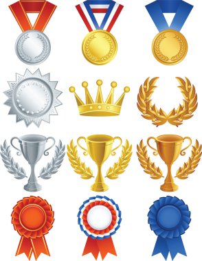 Vector illustration - Awards icon set clipart