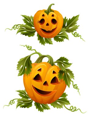 Halloween pumpkins clipart