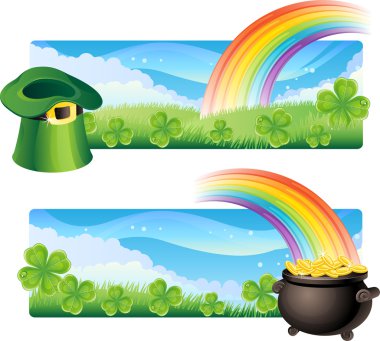 St. patrick's banners clipart