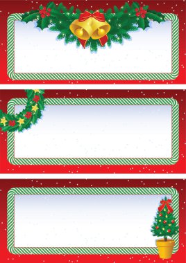 Christmas banners clipart