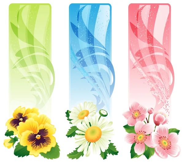 Λουλούδι banner — Διανυσματικό Αρχείο