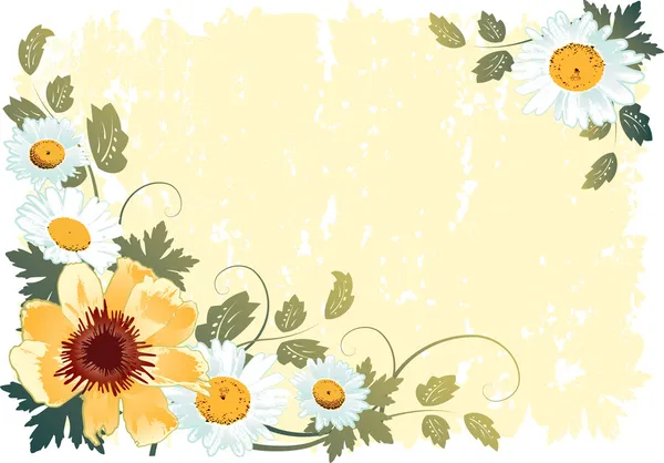 Grunge λουλούδι φόντο — Διανυσματικό Αρχείο