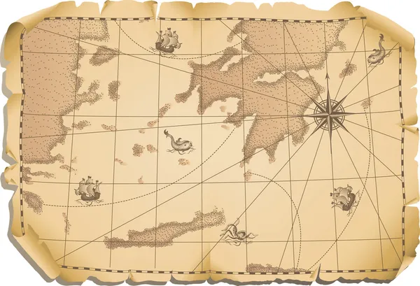Старая карта — стоковый вектор