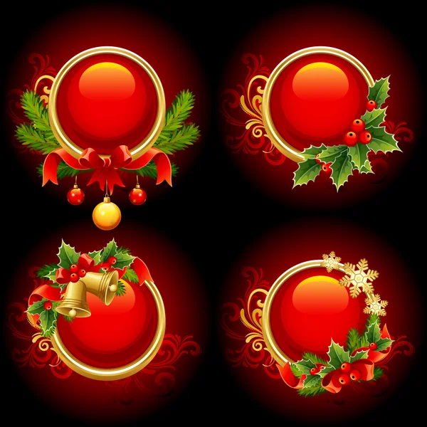 Boutons Noël — Image vectorielle