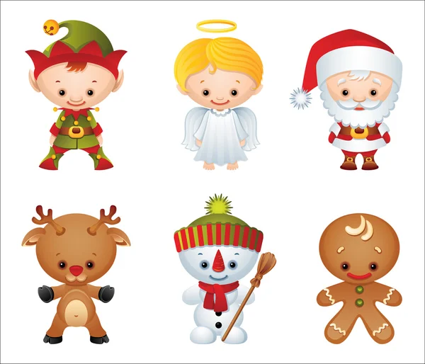 Рождественские персонажи — стоковый вектор