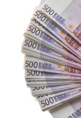 A lot of Euro banknotes money clipart