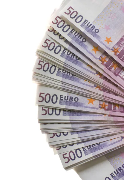 Muitas notas de euro dinheiro — Fotografia de Stock