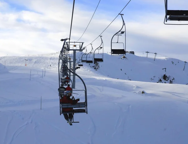 Funicular de esqui — Fotografia de Stock