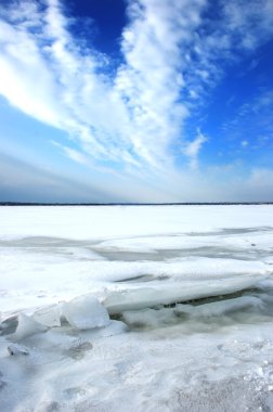 buzlu nehir doğa arka plan