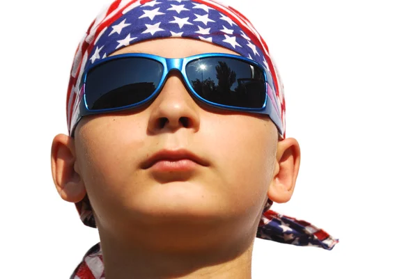 stock image Cool boy with dark sunglasses