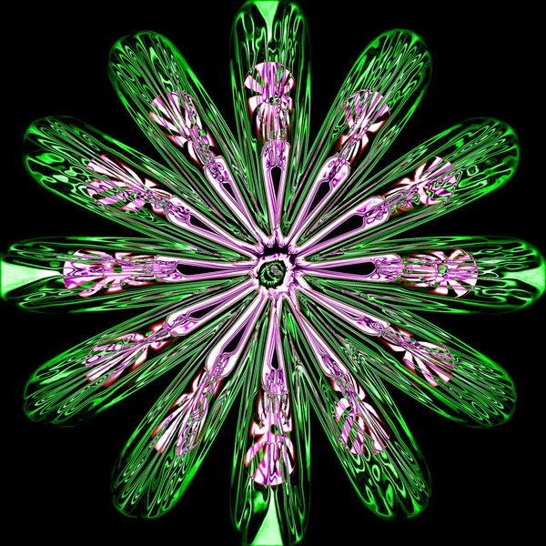 Flor de vidro neon — Fotografia de Stock