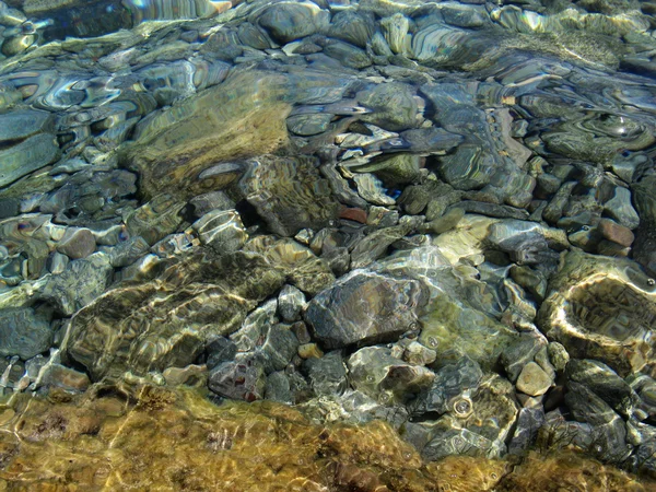 Stenar under klart vatten — Stockfoto