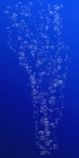 Luchtbellen onder water — Stockfoto