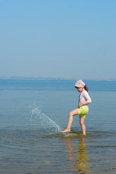 stock image Child does splash in water