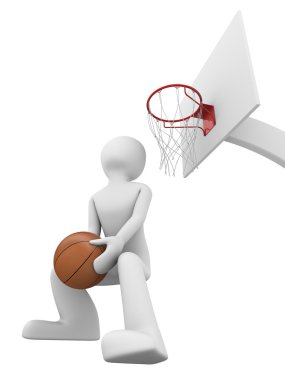 Basketball slamdunk 2 clipart