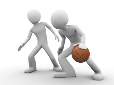Basketball outplay clipart