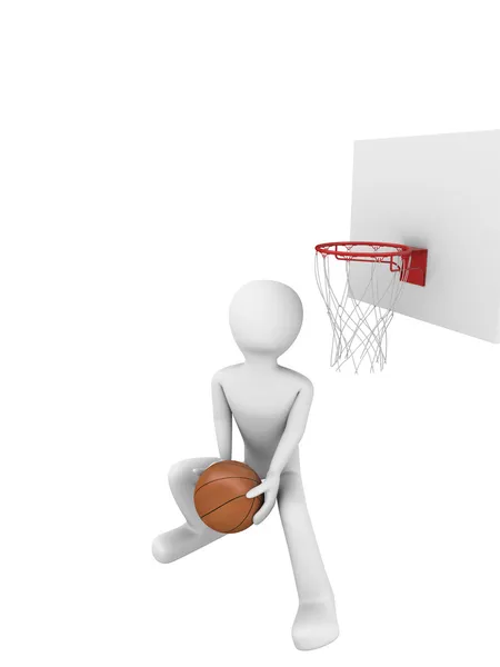 Баскетбольный слэмданк 3 — стоковое фото
