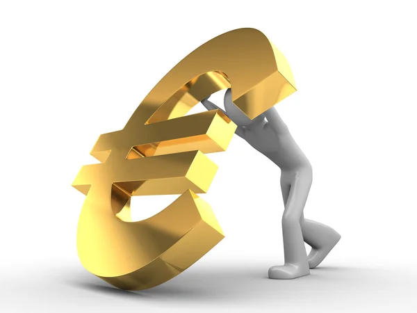 Não caias, EURO. Imagem De Stock