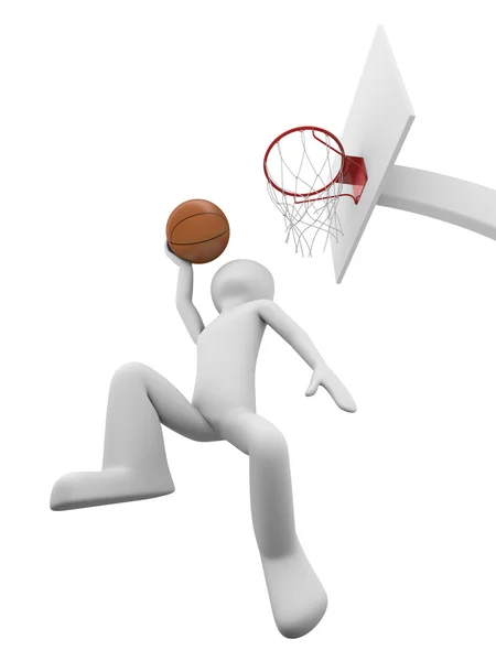 Баскетбольный слэмданк 1 Стоковое Изображение