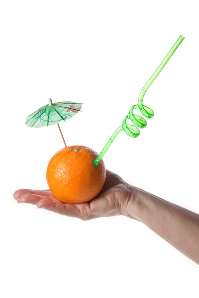 オレンジジュースとオレンジ — ストック写真
