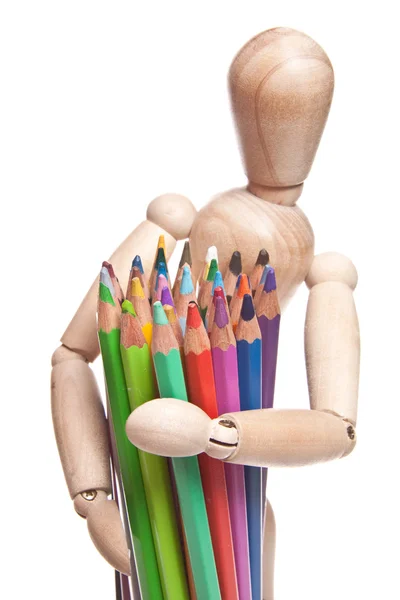 Toy with color pencil — Stock Photo, Image