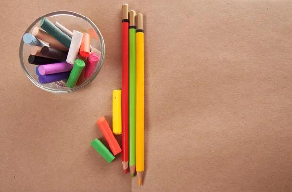 Color chalk on paper — Stock Photo, Image