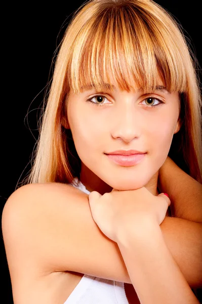 Portré fiatal gyönyörű nő — Stock Fotó