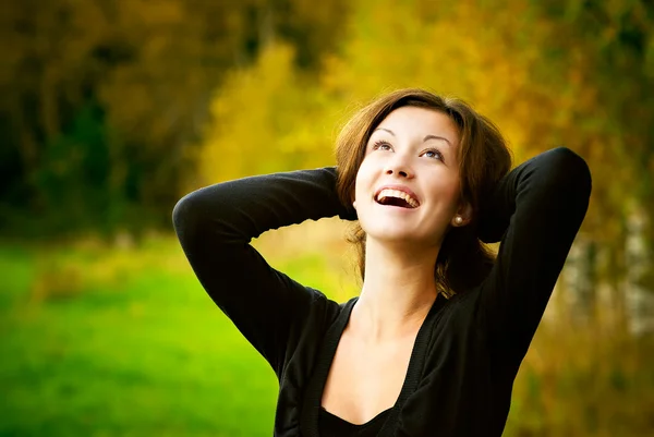 Portrait of laughing girl — Stock Photo, Image