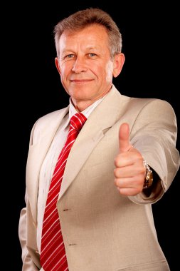 yaşlı işadamı portresi