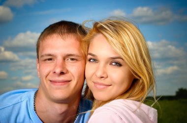 Enamoured couple clipart