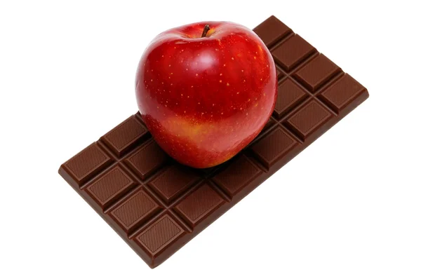 苹果巧克力 — 图库照片