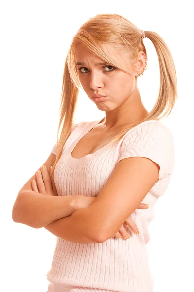 Portret van blonde meisje — Stockfoto
