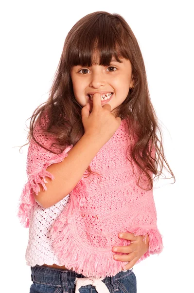 Portret van een klein meisje Stockfoto