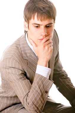 Portrait of young businessman clipart