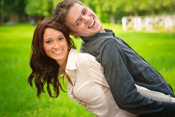 Enamoured couple is played Royalty Free Stock Photos