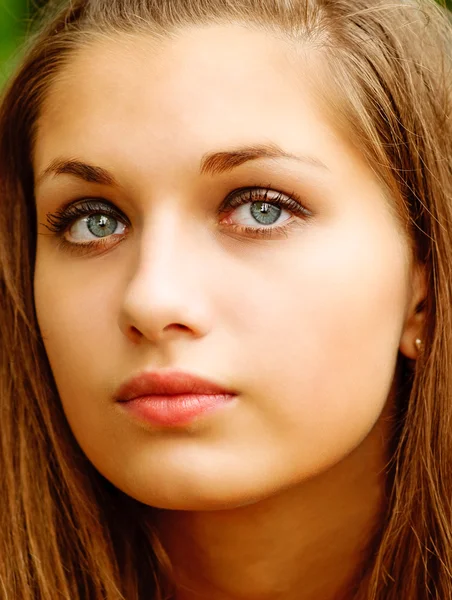 Portret van meisje close-up Stockfoto