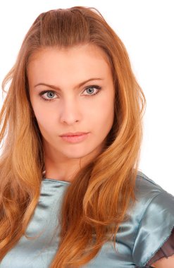 Portrait of beautiful young woman clipart