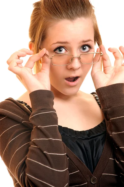 Retrato de chica con gafas —  Fotos de Stock
