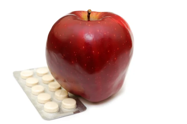 リンゴや錠剤? — ストック写真