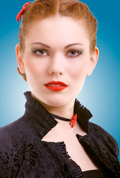Portret van roodharige vrouw — Stockfoto
