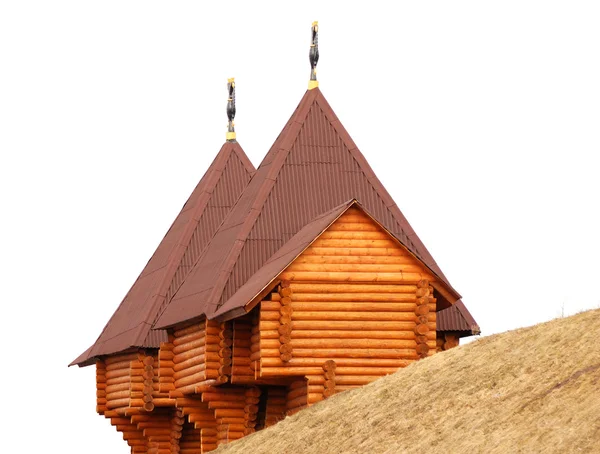 木料半灰泥的小房子 — 图库照片