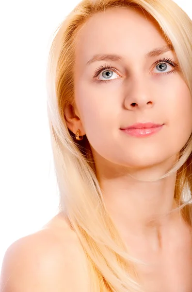 Portret van blonde schoonheid Stockfoto