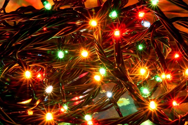 Φώτα χριστουγεννιάτικων δέντρων — Φωτογραφία Αρχείου