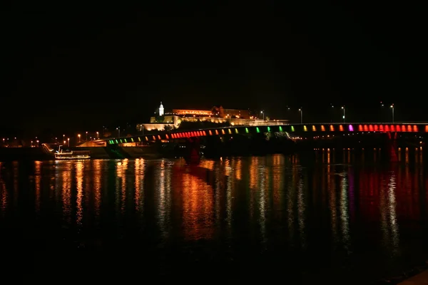 Petrovaradin Festung bu Nacht — Stockfoto