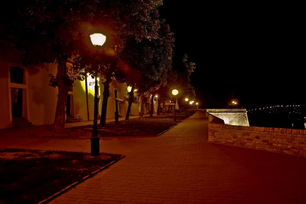 stock image Petrovaradin Fortress Bu Night