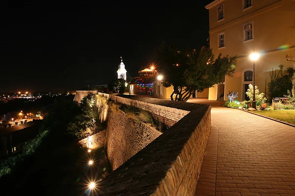 stock image Petrovaradin Fortress Bu Night