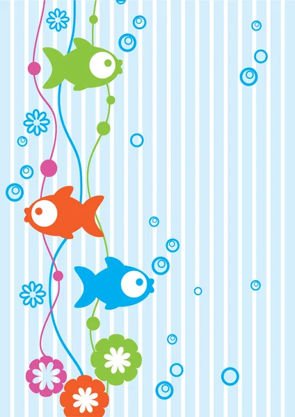 Tender background with fish — Stock Vector