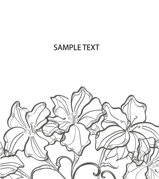 Belo cartão floral —  Vetores de Stock