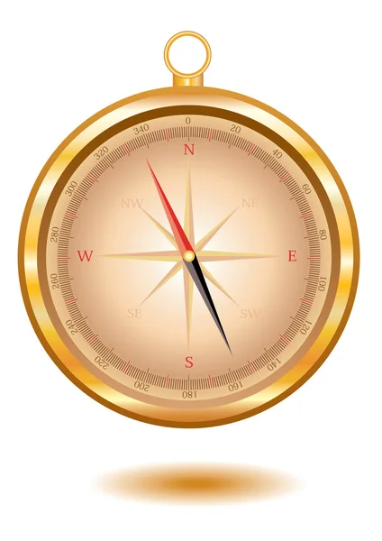 stock vector Classical gold compass. Vector illustrat